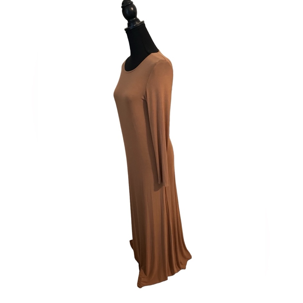 STORK maternity super comfortable dress size 3 super stretchy tan color. A5. g